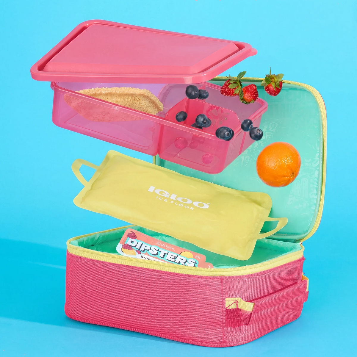 Kids Lunch Slim Cooler Bundle (Bento Box + Ice Floor)